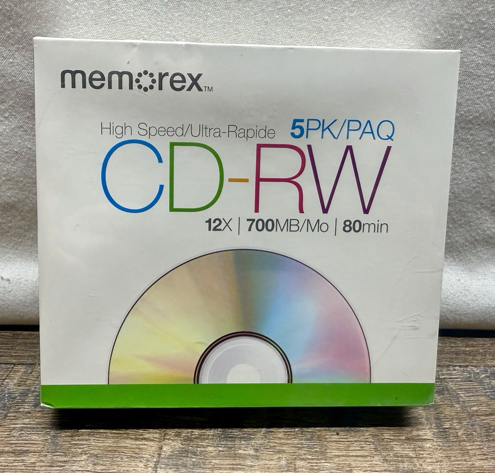 Memorex High Speed CD-RW Discs ~ 5 Pack, 12x /700MB/80 Minute: NEW