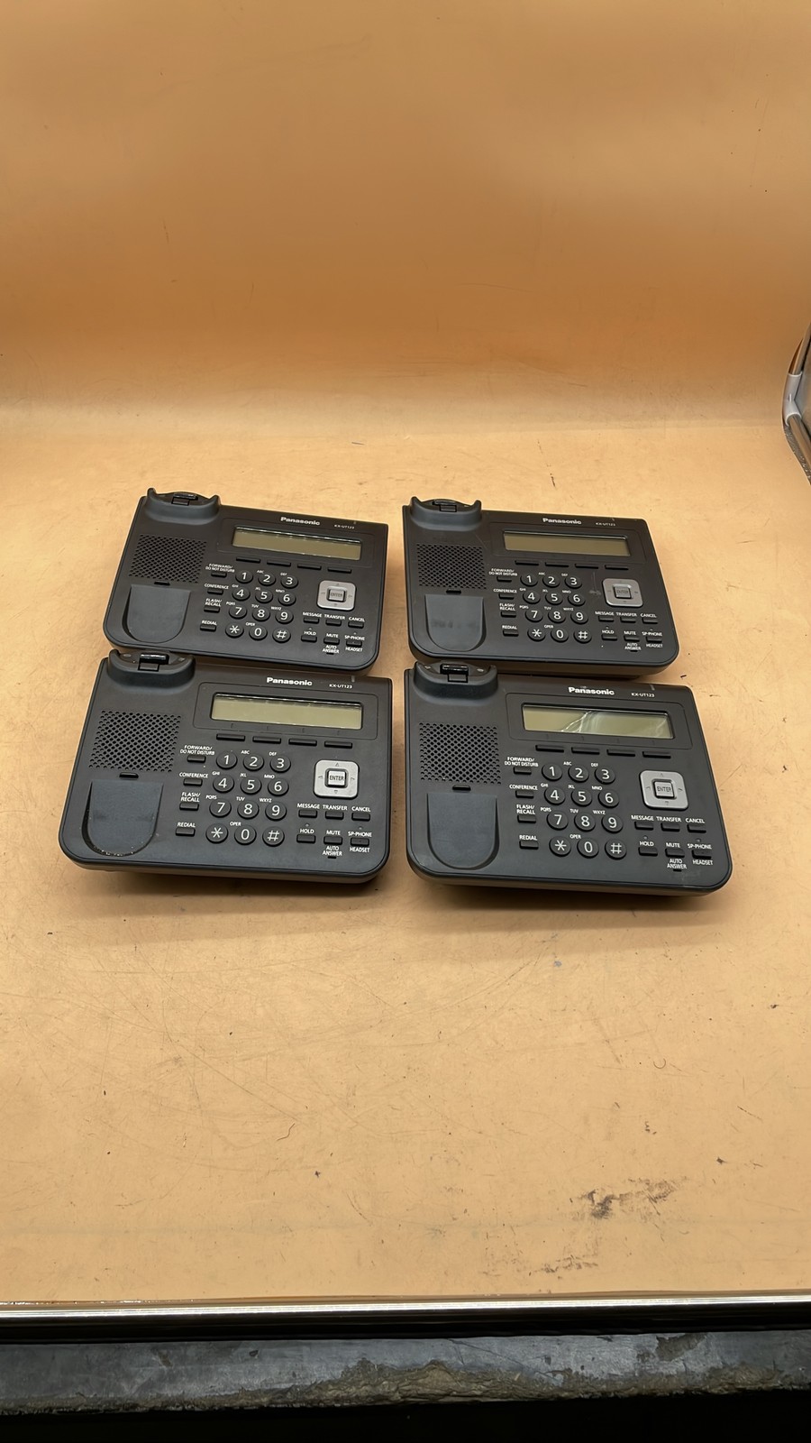 Panasonic KX-UT123-B Base Unit Only SIP Business Office IP Phone Lot of 4