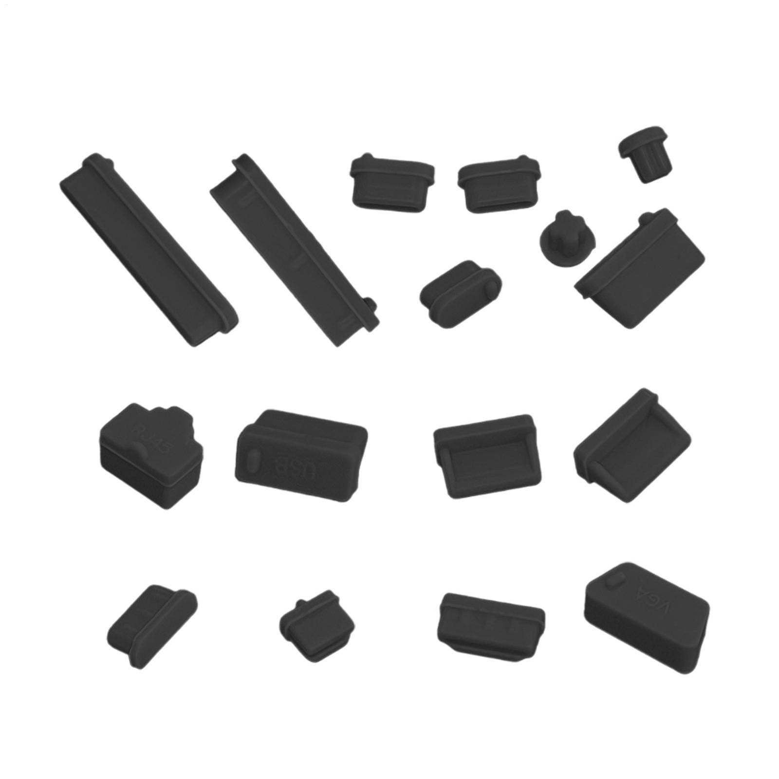 16Pcs Protective USB Ports Anti-Dust Plug Cover Stopper for Laptop Dustproof
