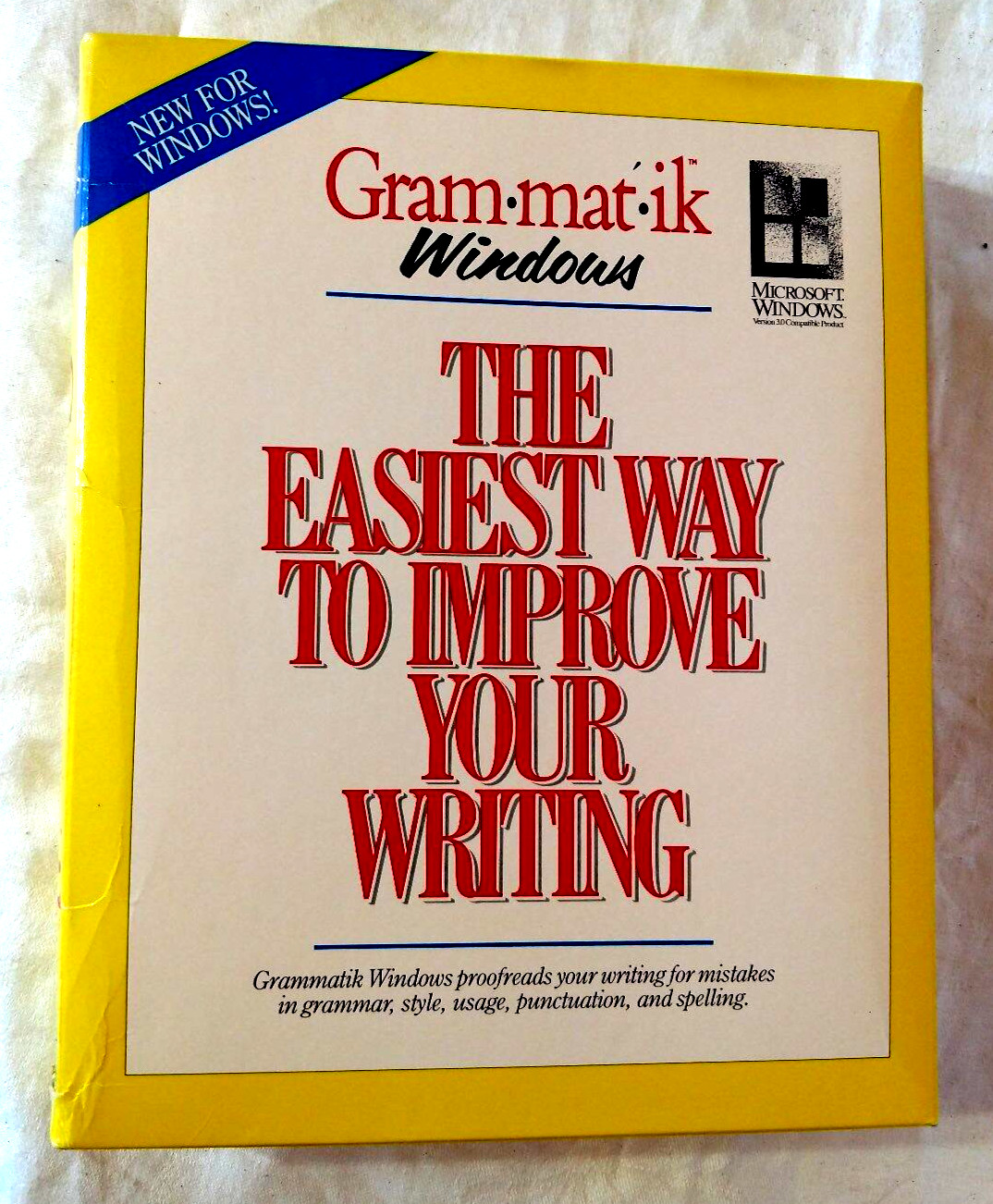 Grammatik Windows 2.11 VTG 1990 Software Easiest Writing Style Improvement Boxed