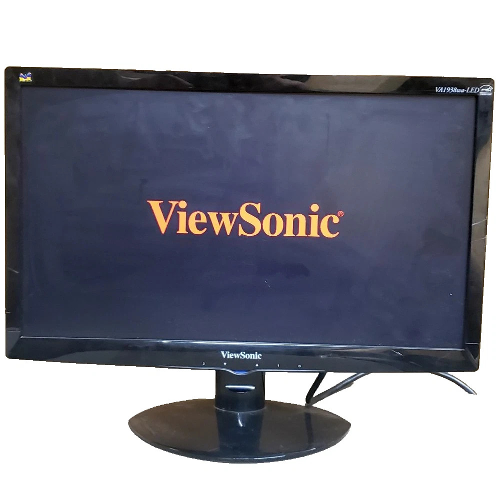 VIEWSONIC VA1938WA 19" WIDESCREEN BLACK BACKLIT LED MONITOR - - Scratch & Dent