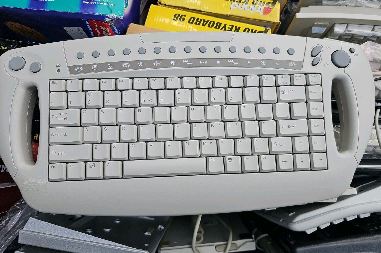 Vintage BTC Wireless Handheld Keyboard/Mouse 5113RF TX Keyboard Only No Receiver
