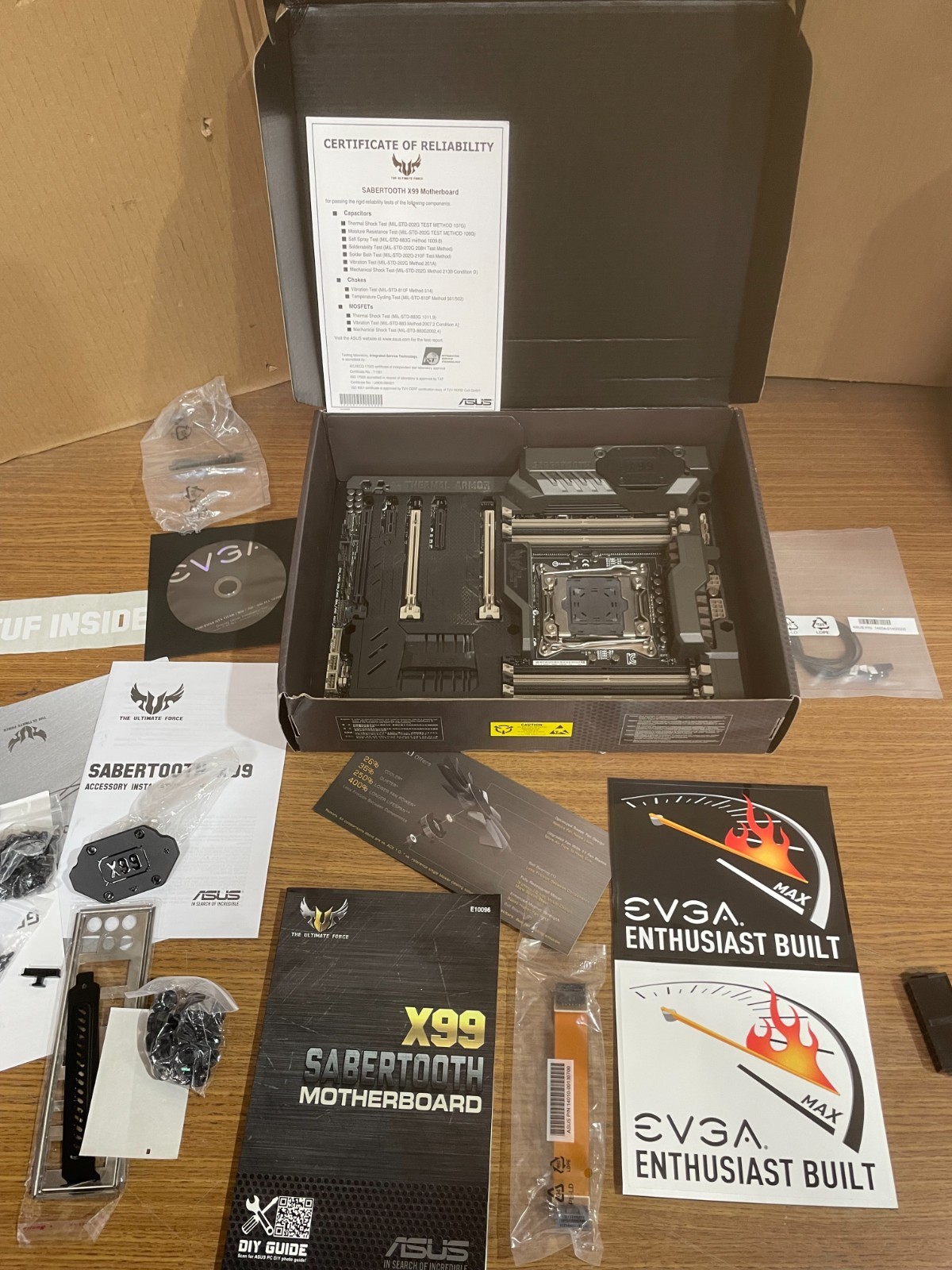 ASUS TUF Sabertooth X99 Motherboard - Untested