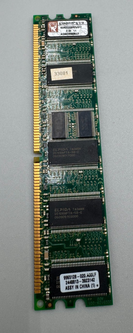 Kingston 512MB DDR 333MHz PC2700R Server Memory Module Excellent