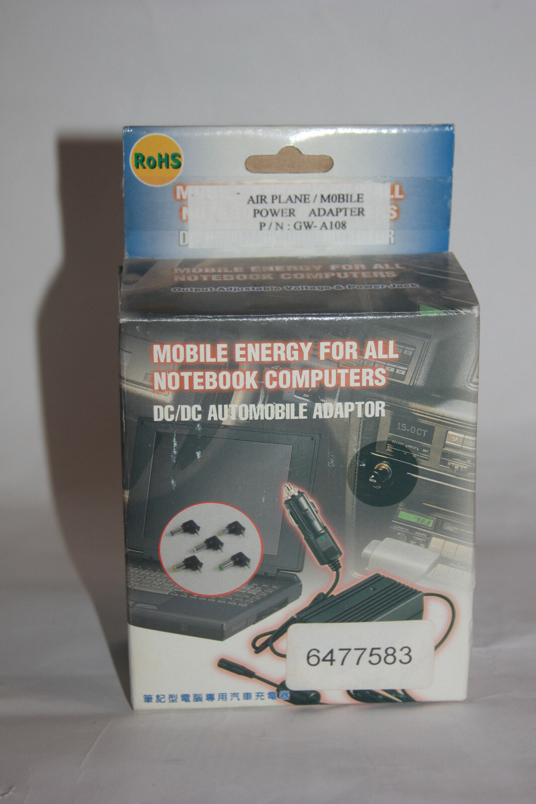 NIB Mobile Energy GW-P006VA 6.0A 90W Universal Notebook PC DC/DC Power Adaptor 