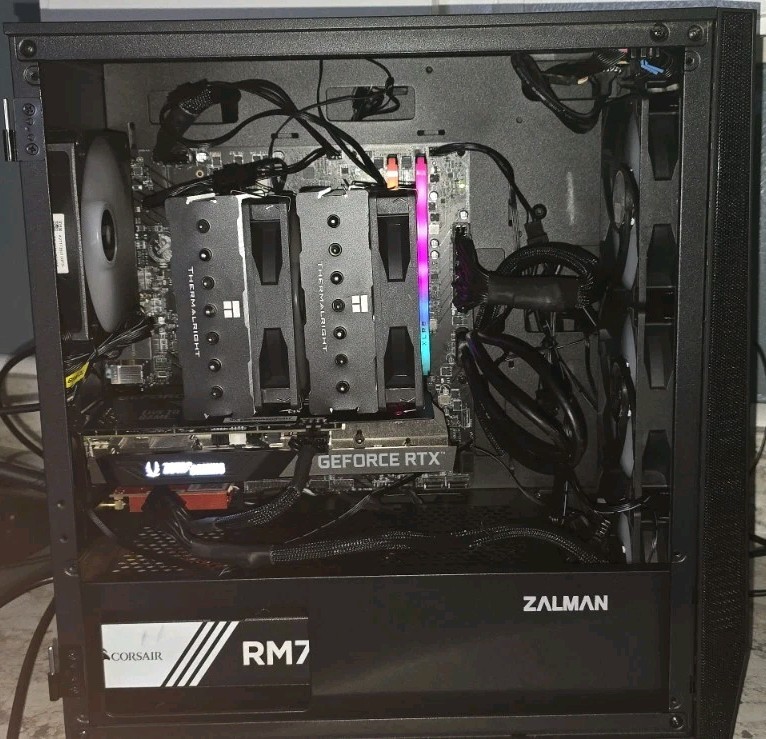 Custom pc MSI PRO B760M-P DDR4 i7-12700KF 16GB RTX 3060 12GB  with WiFi card