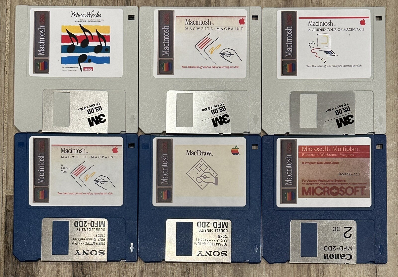 Vintage Apple Macintosh Classic 128K Application On New 400K Double Density Disk