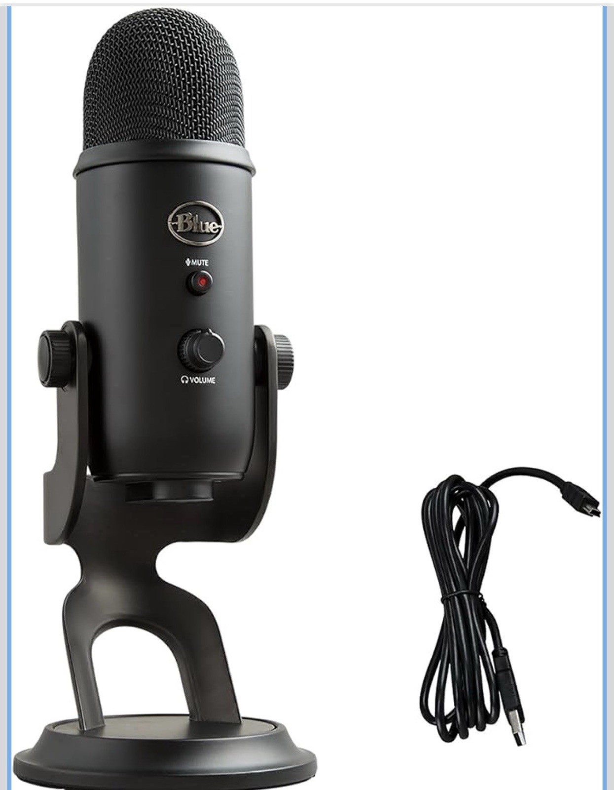 Logitech Creators Blue Yeti USB Microphone for PC, Mac, Gaming, Recording, Strea