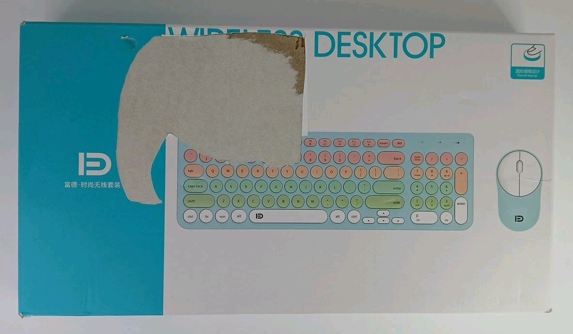 FD Wireless Keyboards and Mouse Combo - 2.4GHz USB Multicolor IK6632