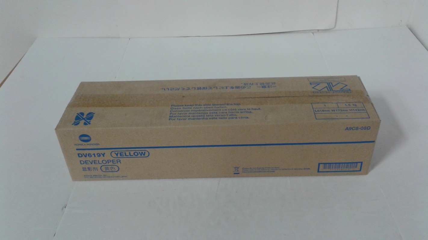 Konica Minolta A9C808D Developer Unit DV-619 Developer, Yellow