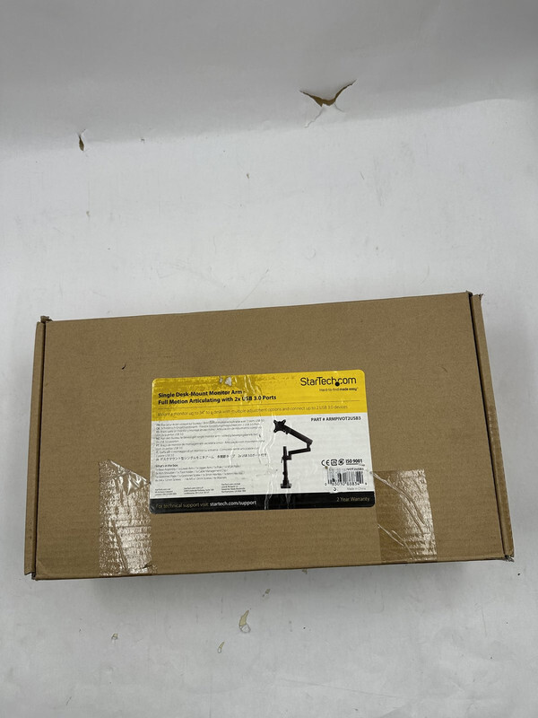 STARTECH MONITOR ARM FULL MOTION DESK POLE MOUNT VESA DISPLAY C-CLAMP/GROMMET