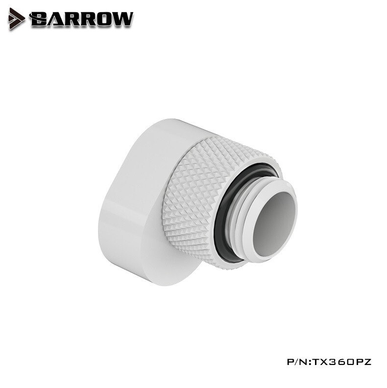 Barrow G1/4" 360 Degree Rotation Rotary Offset Adapter 6mm Brass TX360PZ , White