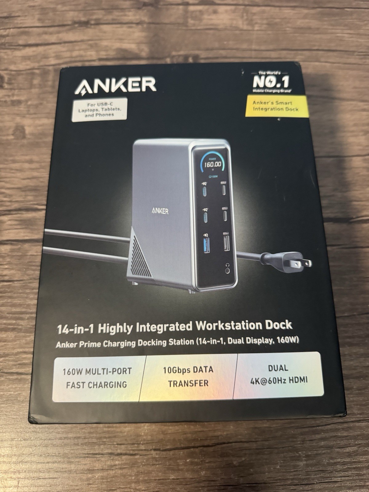 Anker Prime Charging Docking Station (14-in-1, Dual Display, 160W)  Open Box