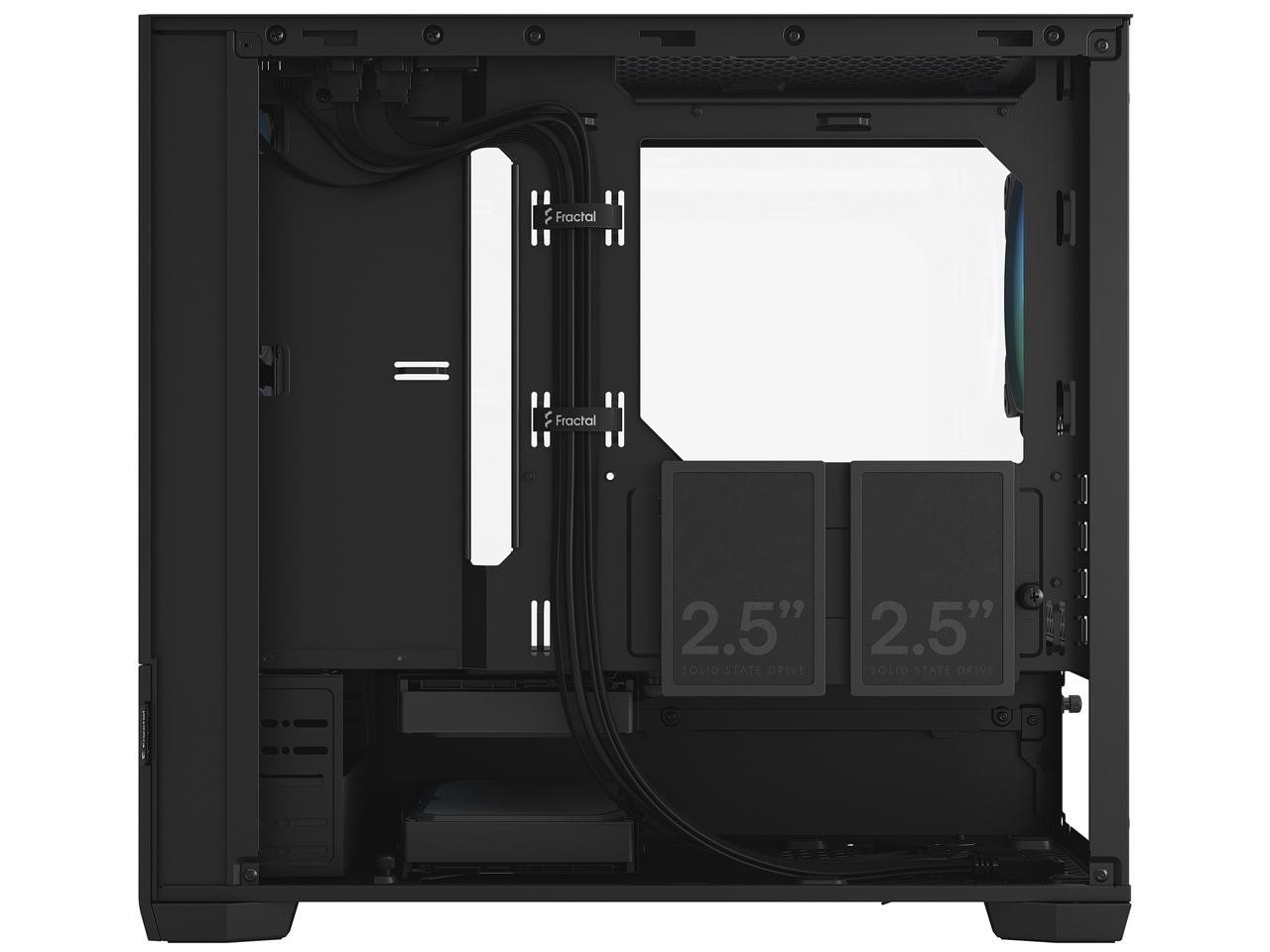 Design Pop Mini Air RGB Black TG mATX High-Airflow Clear Tempered Glass Fractal