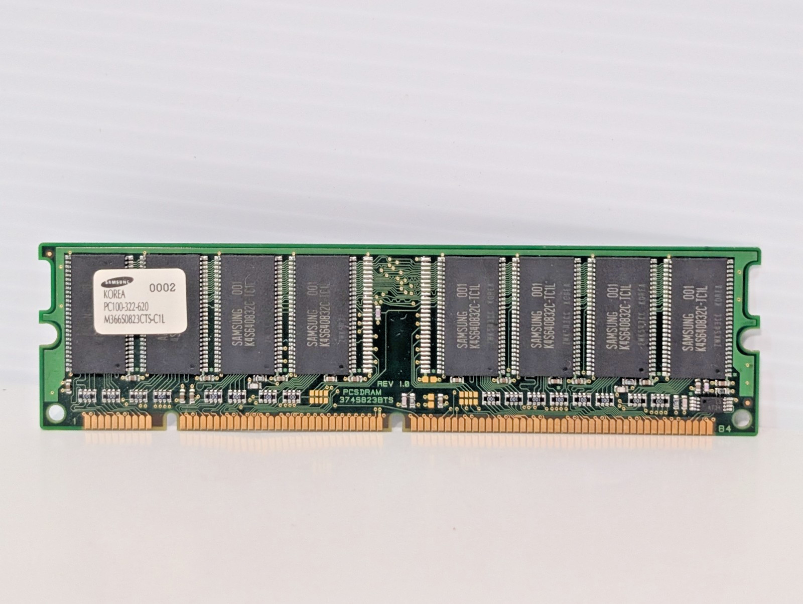 Samsung P/N M366S823CTS-C1L PC100-322-620 64MB PC100 SDRAM Module Board As Shown