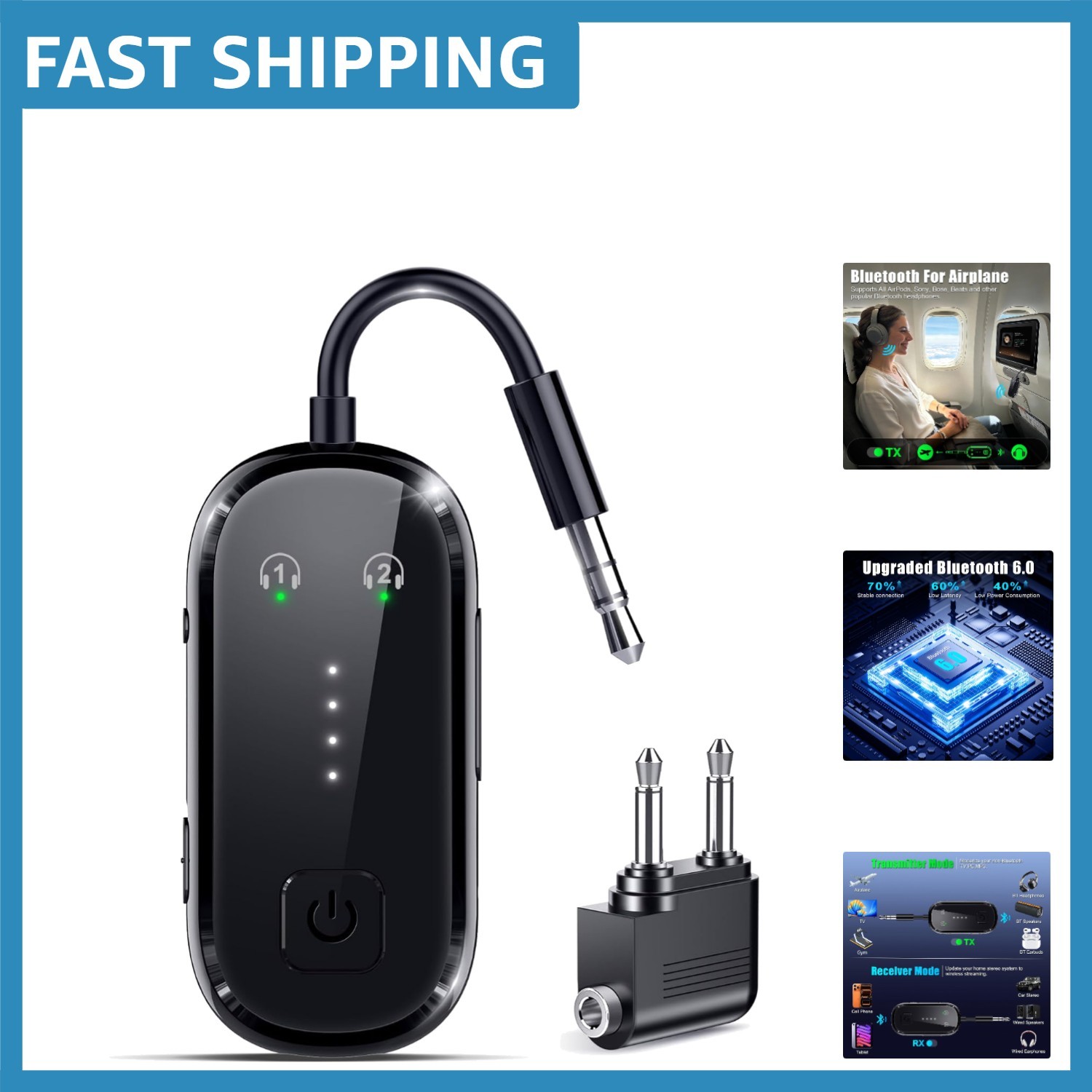 Upgrade Your Audio: 2-in-1 Bluetooth Transmitter & Receiver with Dual Pairing