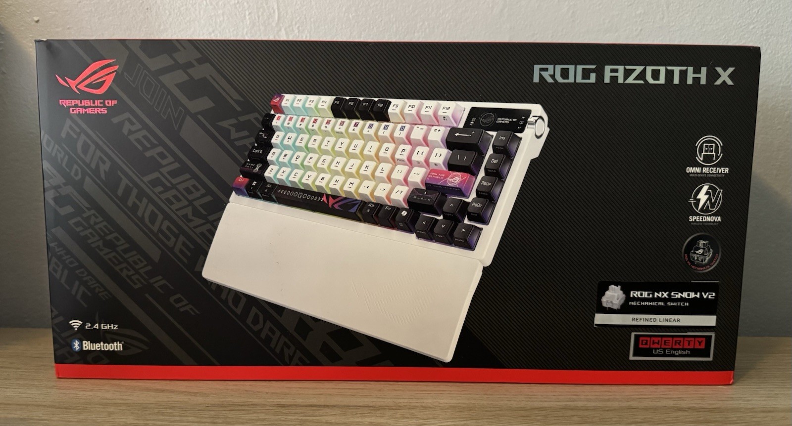 ASUS - ROG Azoth X 75% Wireless Mechanical RGB Gaming Keyboard NX Snow switches