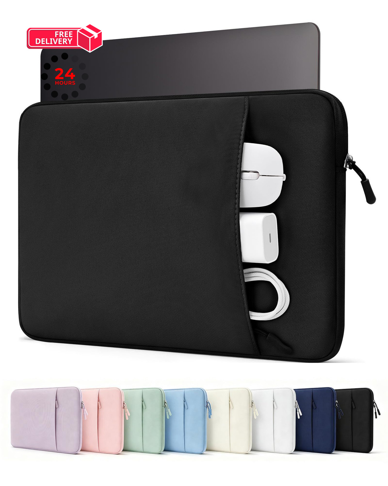 ProCase Laptop Sleeve 16" for MacBook Pro 16 Inch 16-inch, Black