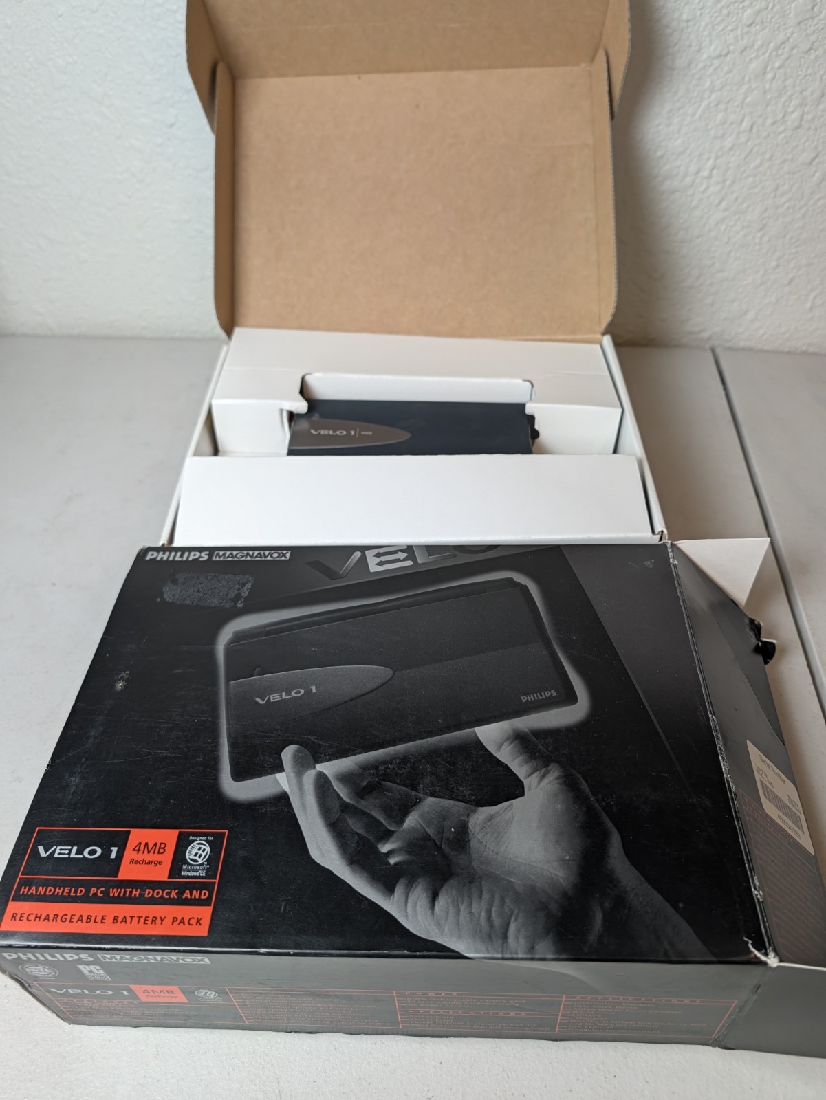 Philips Magnavox VELO 1 Vintage Handheld PC Windows CE 2.0 Exc Box & Inserts