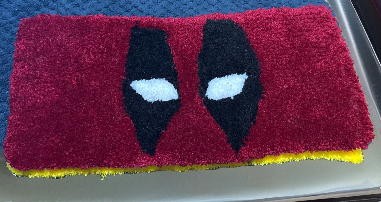 2 Pcs Computer Desk Rugs,                ( Tufted Wool Rug)