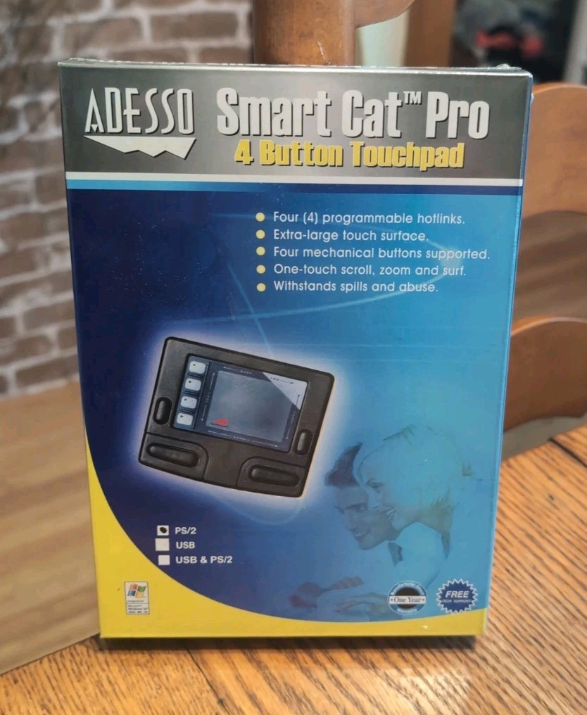 Adesso Smart Cat Pro 4 Button Touchpad PS/2 - New Factory Sealed - GlidePoint