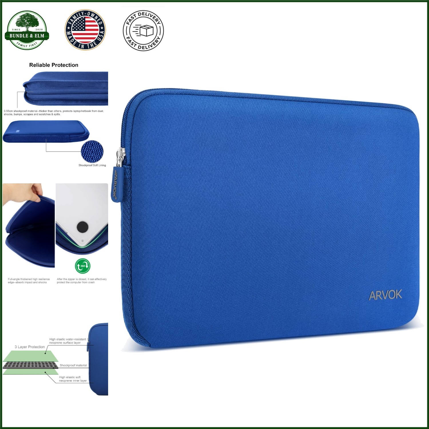 Compact Laptop Sleeve for 15-16 Inch Devices with Solid Waterproof Construction