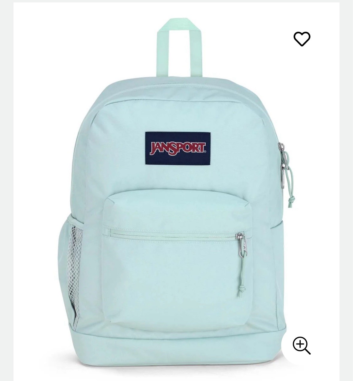 JanSport Cross Town Plus Large Main Compartment 15" Laptop Sleeve Backpack, Mint