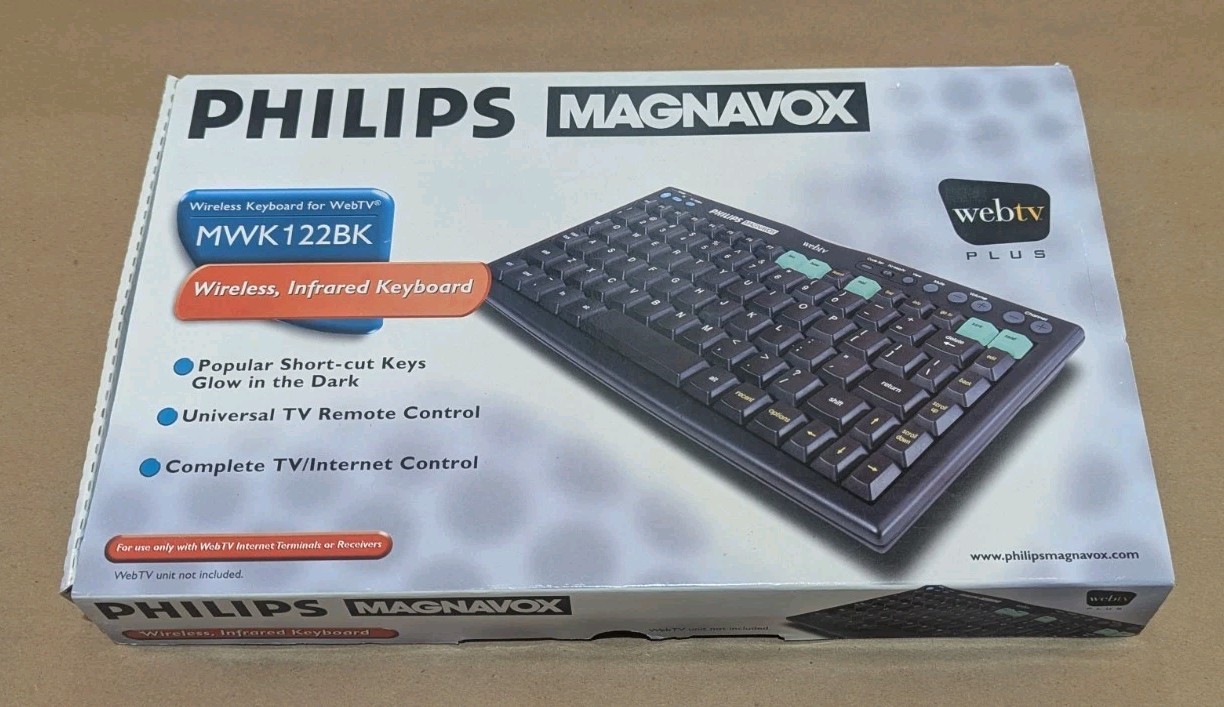 Philips MWK122BK Wireless Infrared WebTV Keyboard New In Box