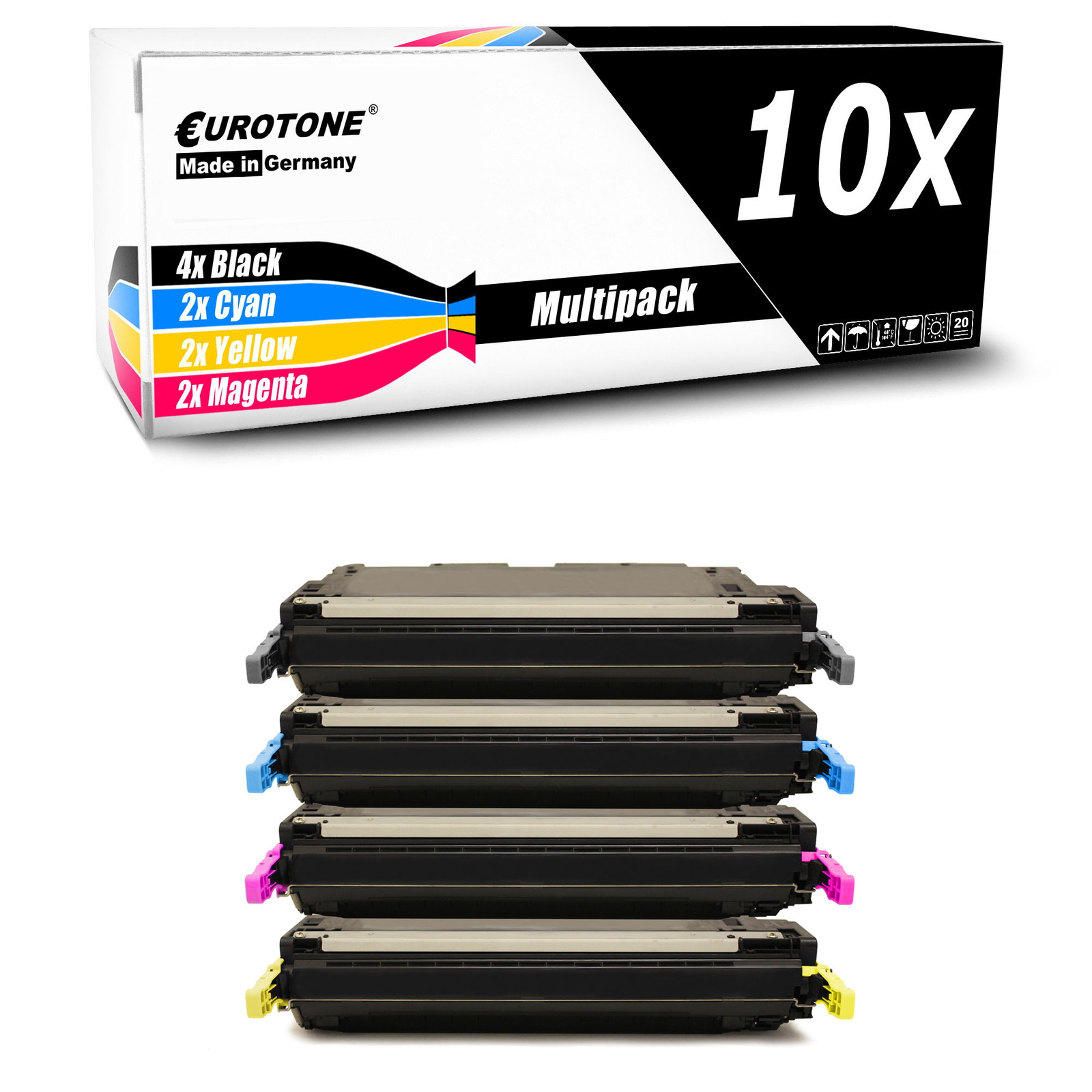 10X Eurotone Cartridge For HPEcolor LaserJet CP-3505-DN 3800-DTN 3800-DN 3800-N