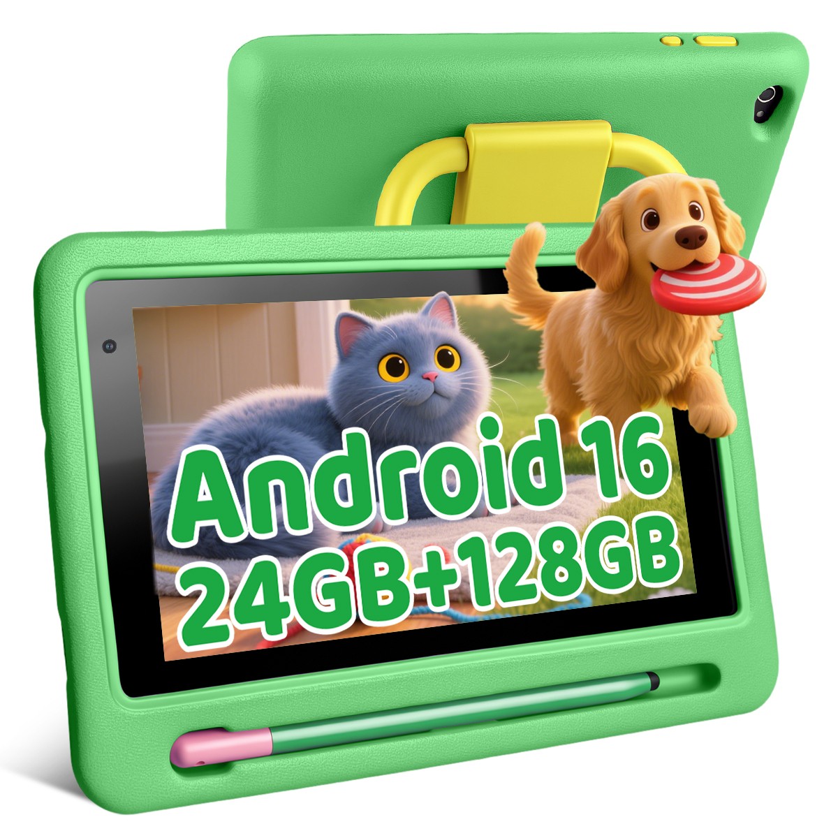 New 7 inch Android 16 Kids Tablet 24GB RAM 128GB ROM Parental control Preschool