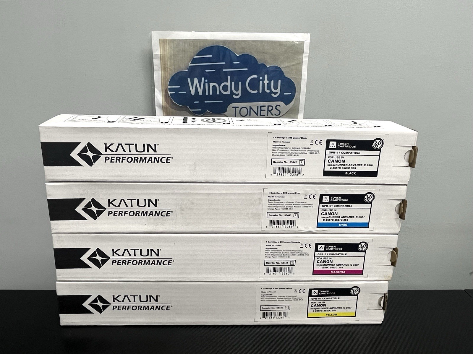 Canon GPR-51 Compatible Katun Toner Set Black Cyan Magenta Yellow New