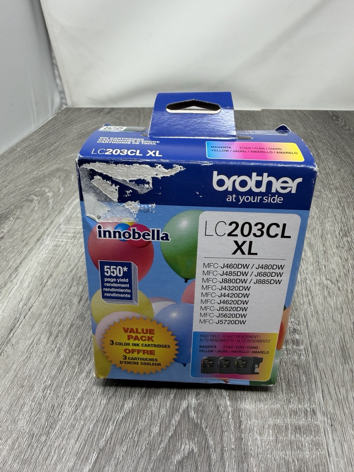 Brother LC203CL XL 3-Pack Color Ink Cartridges Magenta Cyan Yellow Exp 06/2028