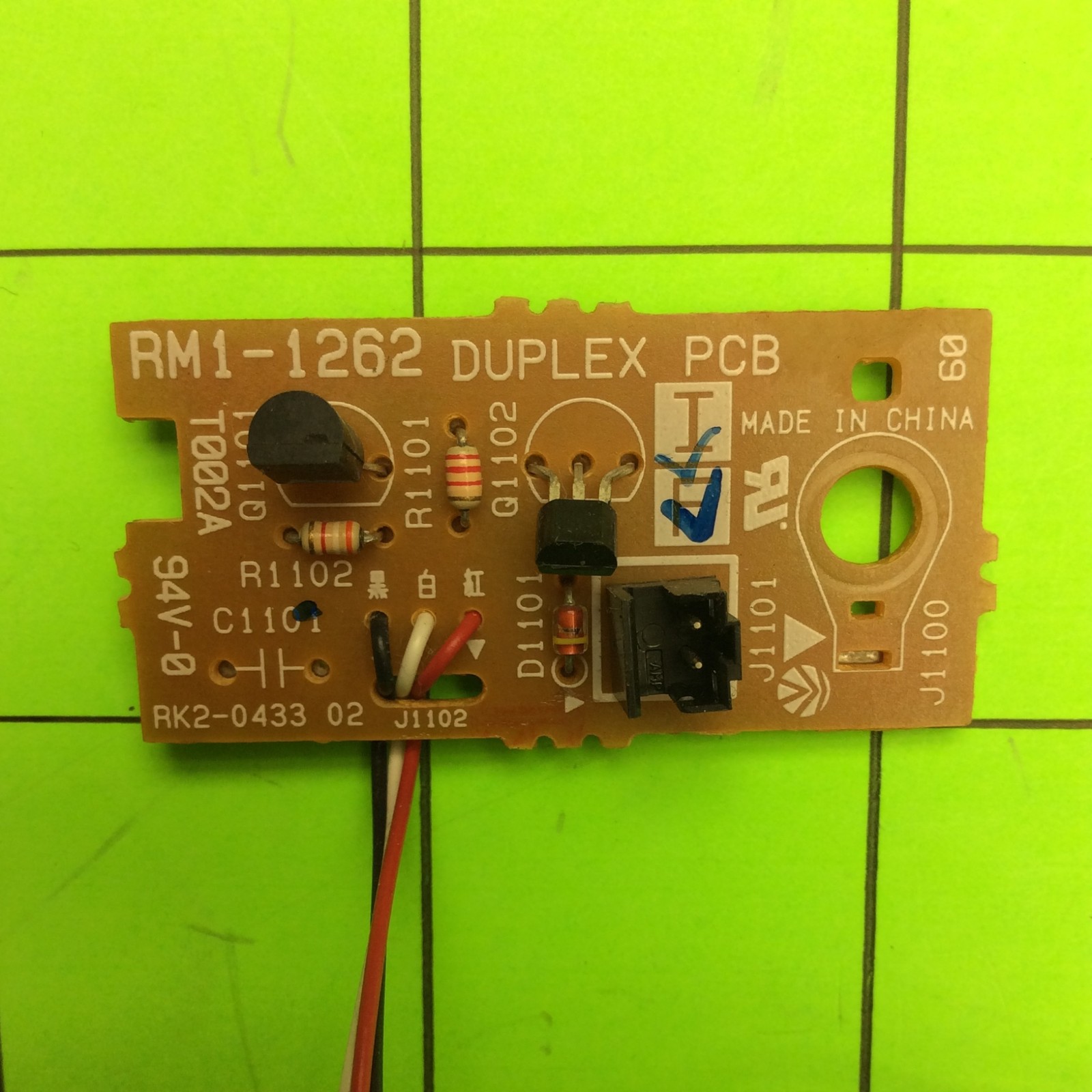 HP Laserjet 1320 Laser Printer Duplex PCB Board RK2-0433 RM1-1262
