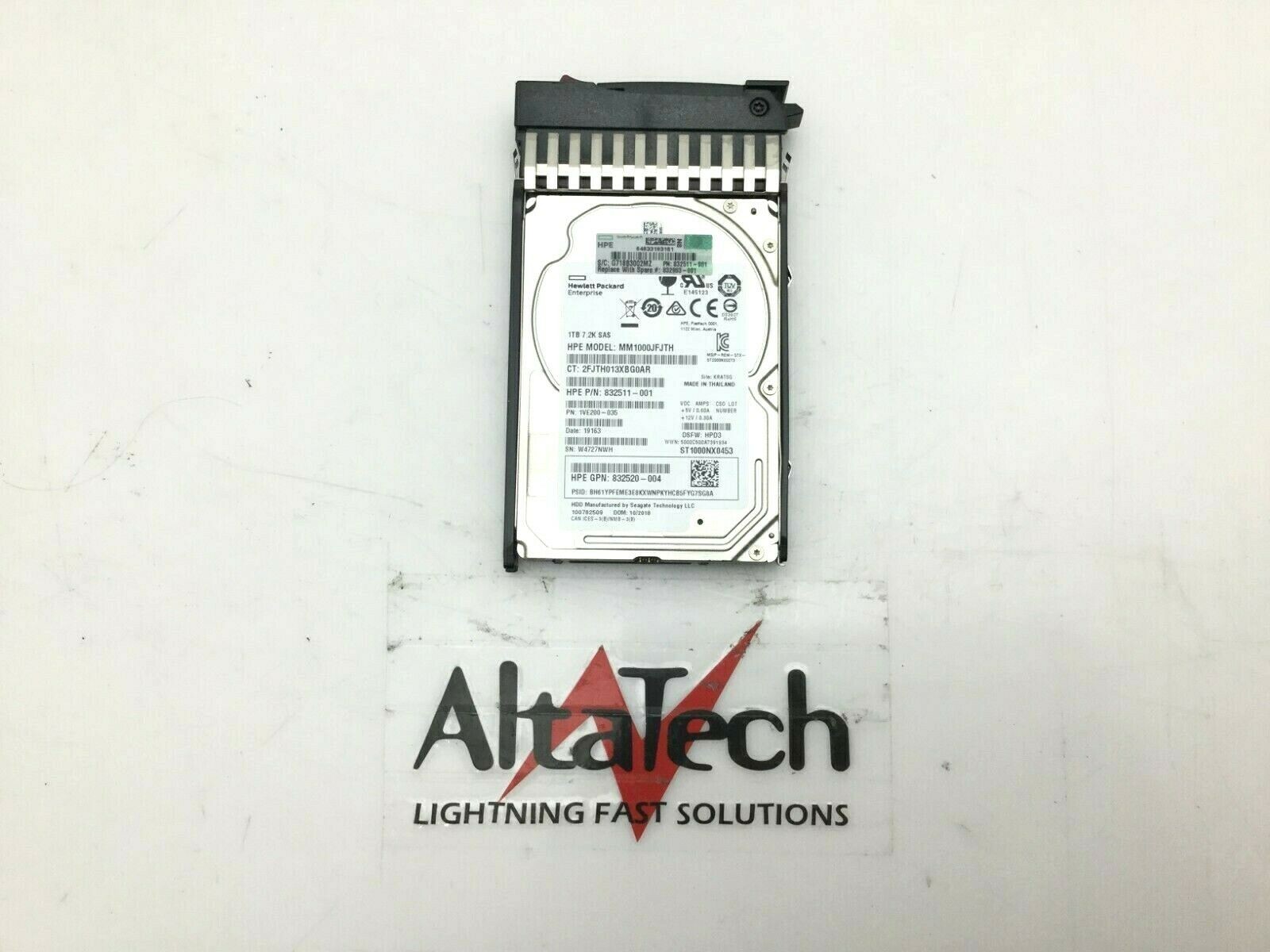 HP 832983-001 1TB 12 Gbps 7.2K RPM 2.5-inch SAS Hard Drive