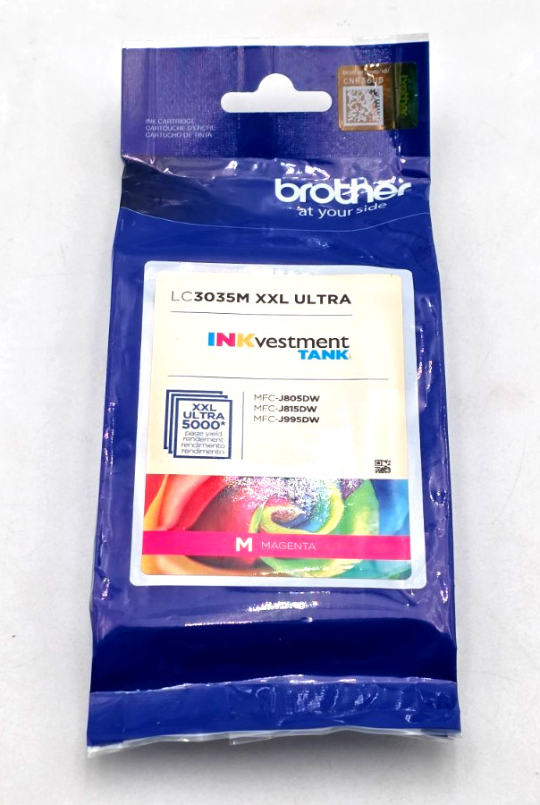 Brother LC3035M 5000 Page-Yield INKvestment XXL Ultra High Magenta Ink-EXP 01/25