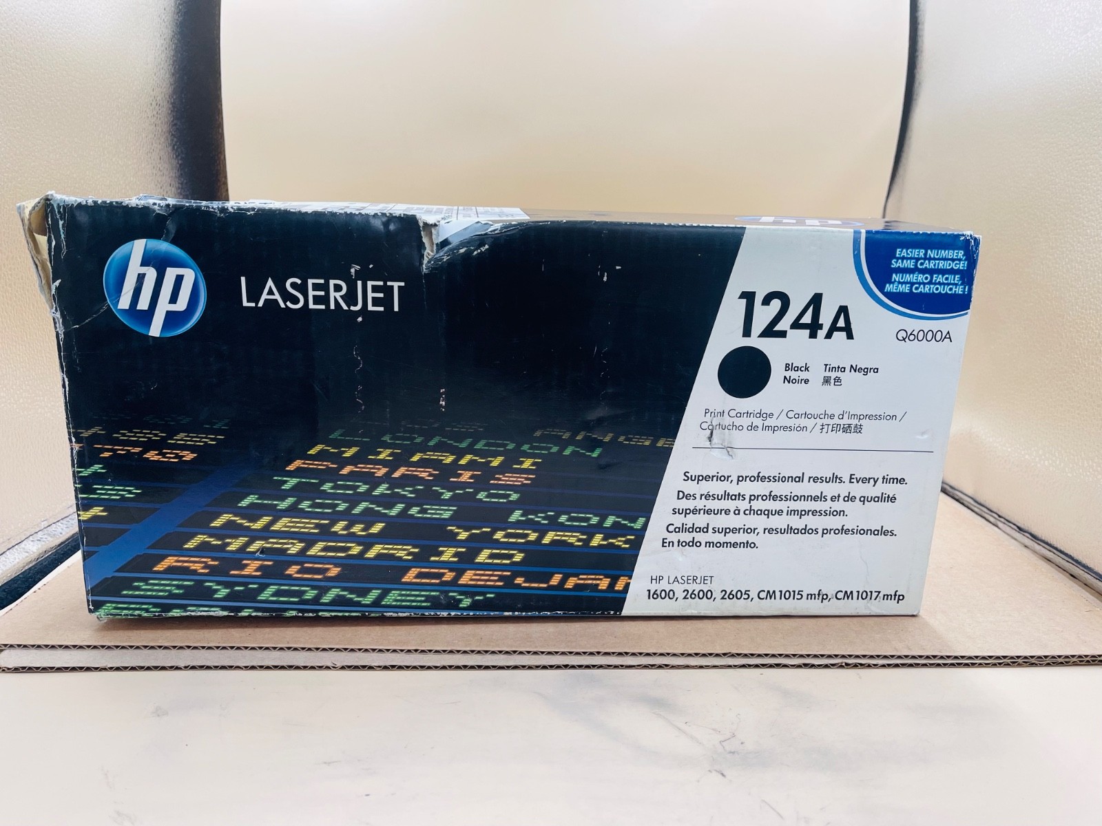 HP 124A Black Toner Cartridge New Open Box