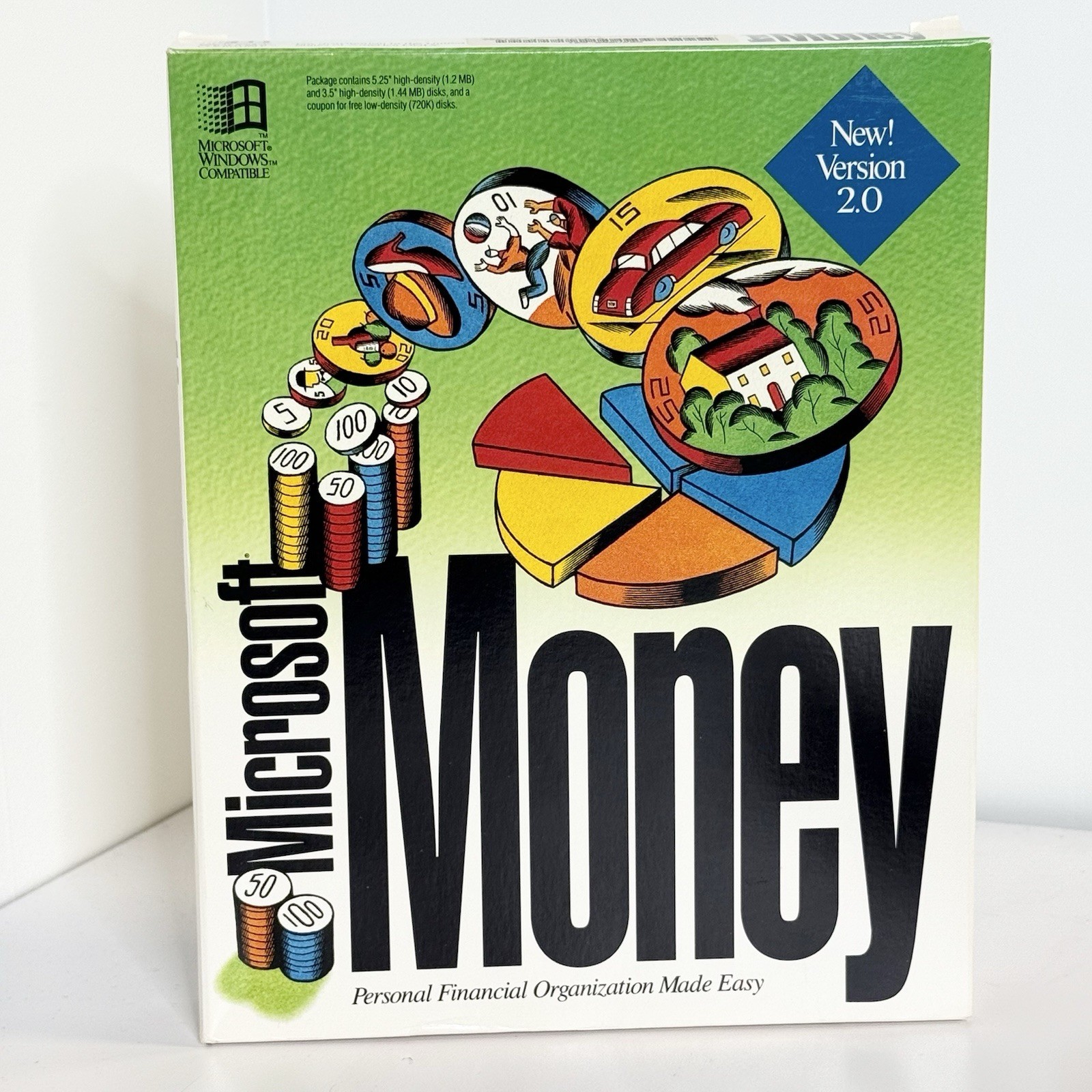 Microsoft Money 2.0 Personal Finance Software Budget Organize Tax W/ Disks 1992