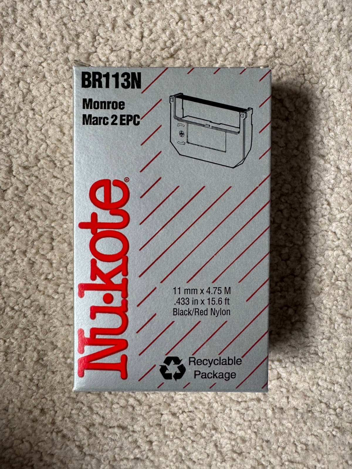 NUKOTE BR113N Monroe Marc 2 EPC (5 Pack) - Black/Red Nylon New Sealed