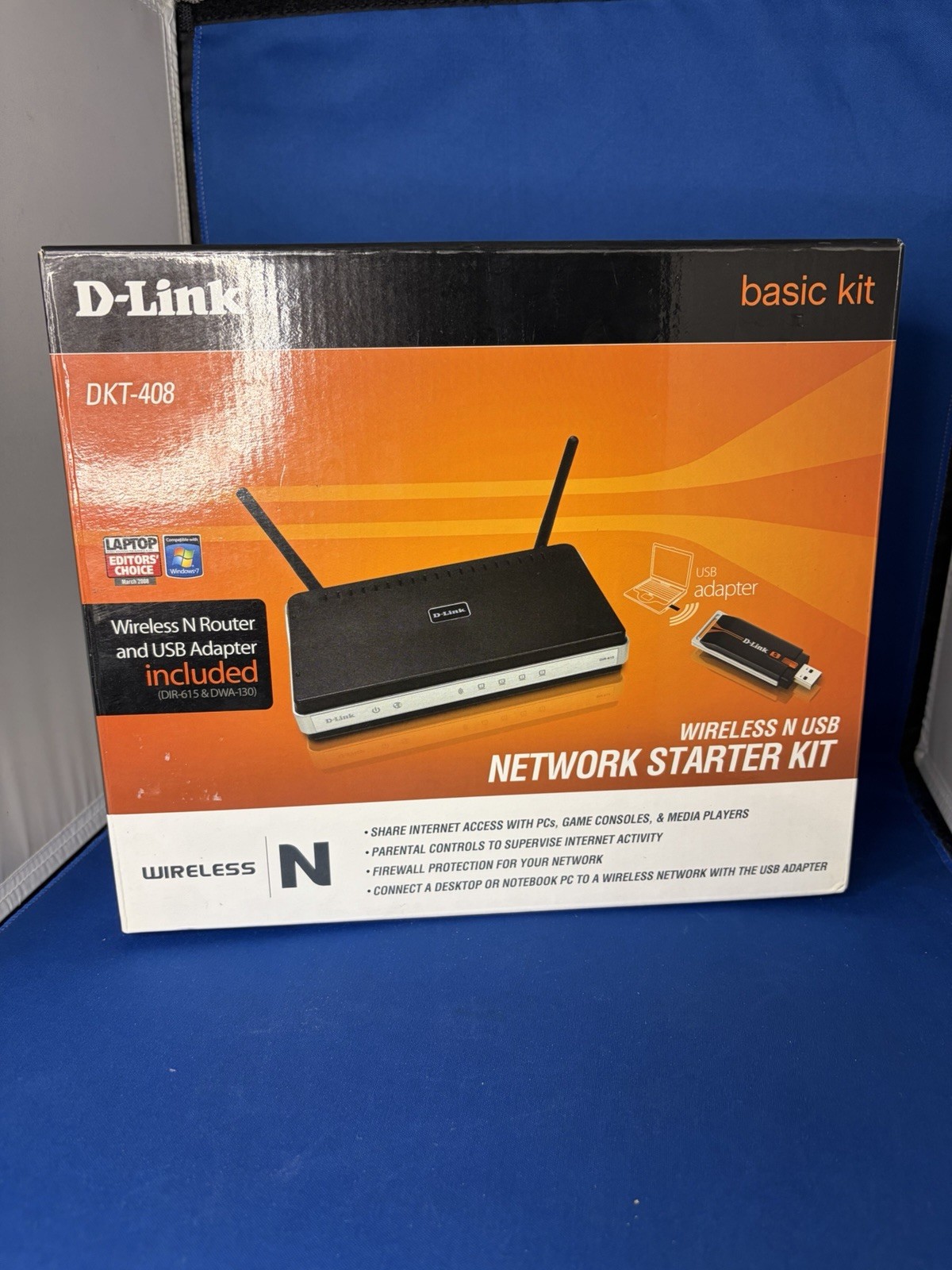 D-Link DKT-408 Wireless N Dual-Band Router Kit 300 Mbps 4 LAN Parental Controls