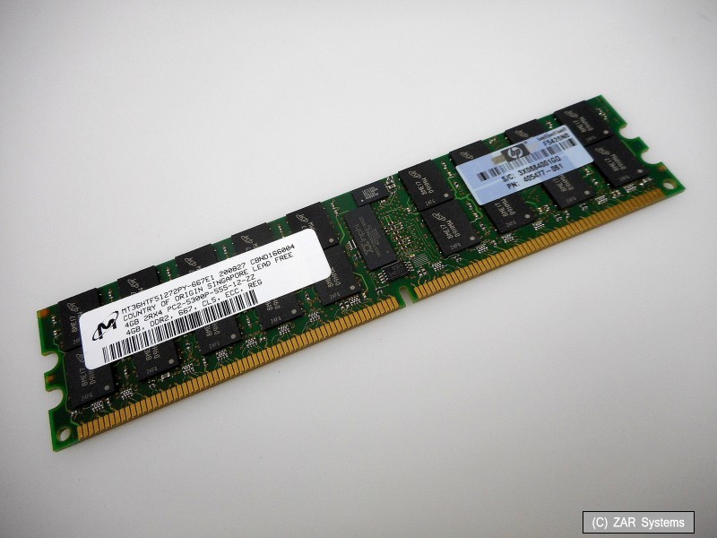 Genuine HP 4GB 667MHz, PC2-5300 Dual RAM 405477-061 for ProLiant Server