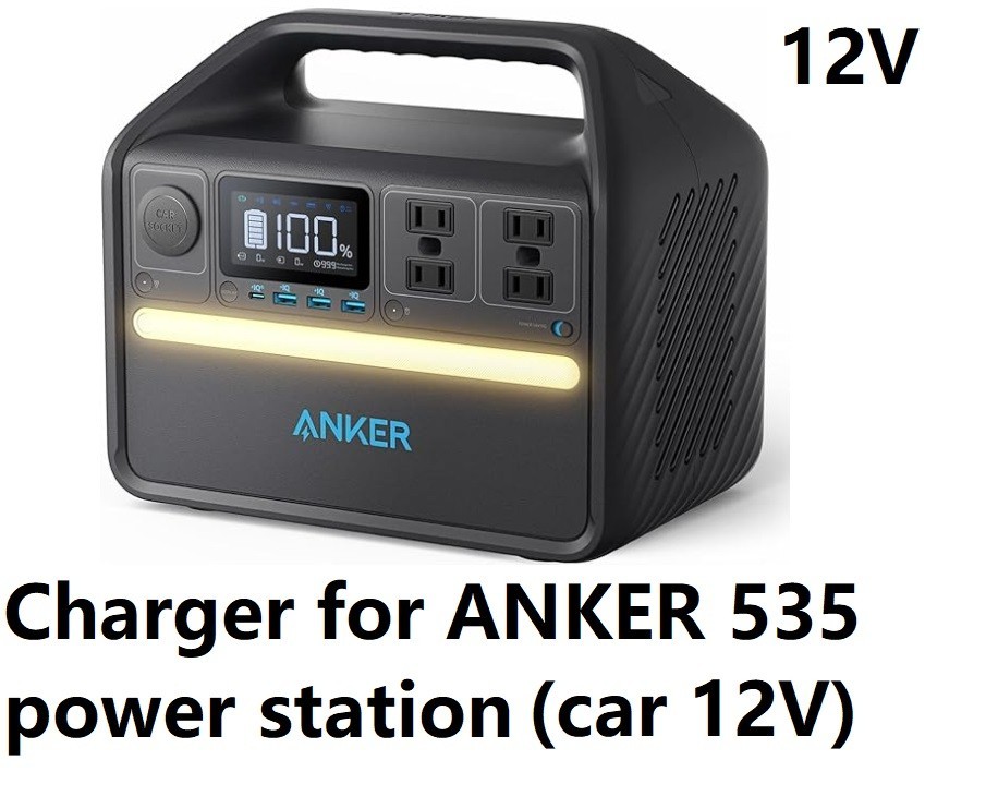 🔥AC Adapter car 12v battery charger For anker 535 521 522 power station