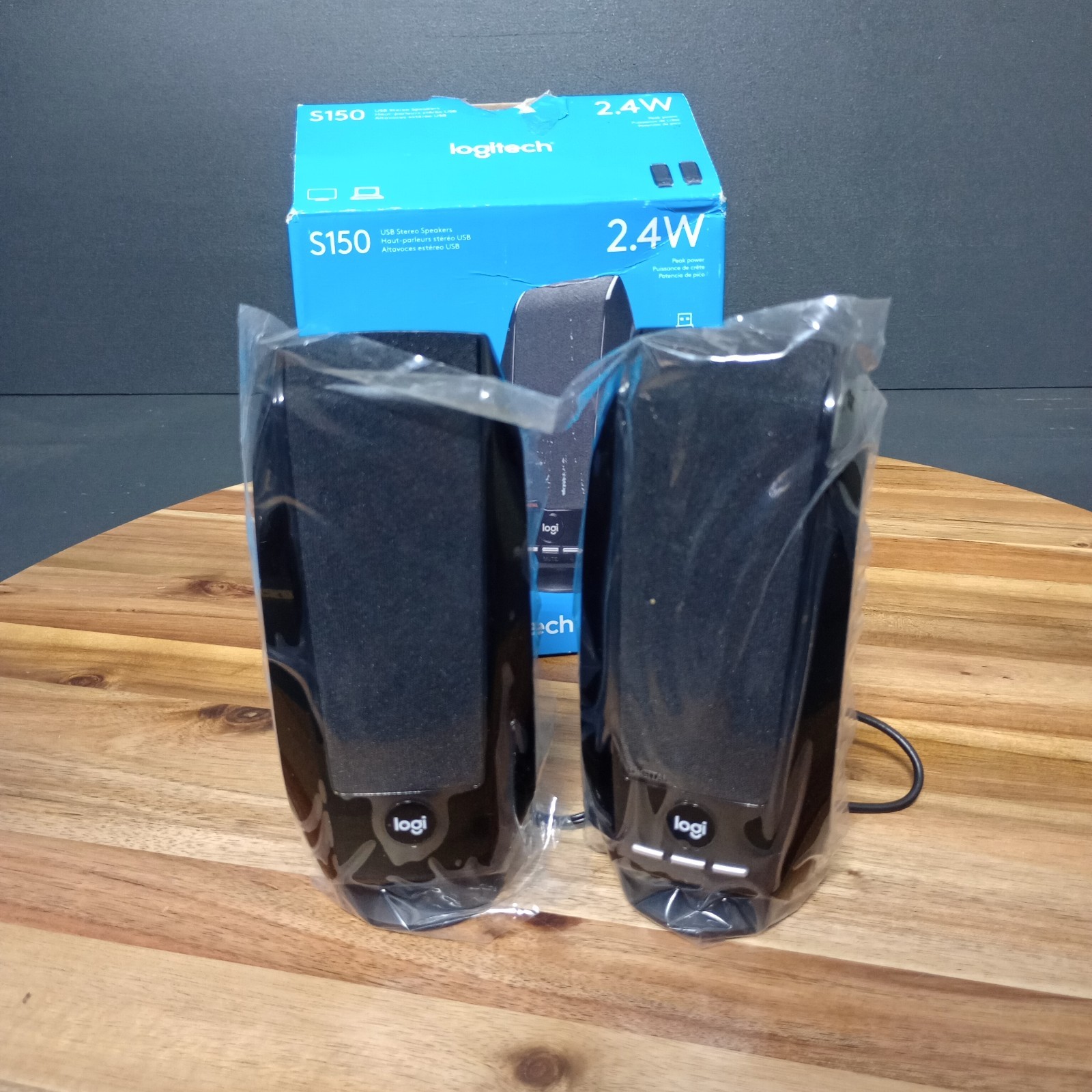 Logitech S150 2.4W Digital Speaker System USB A Black For Mac & PC NEW OPEN BOX