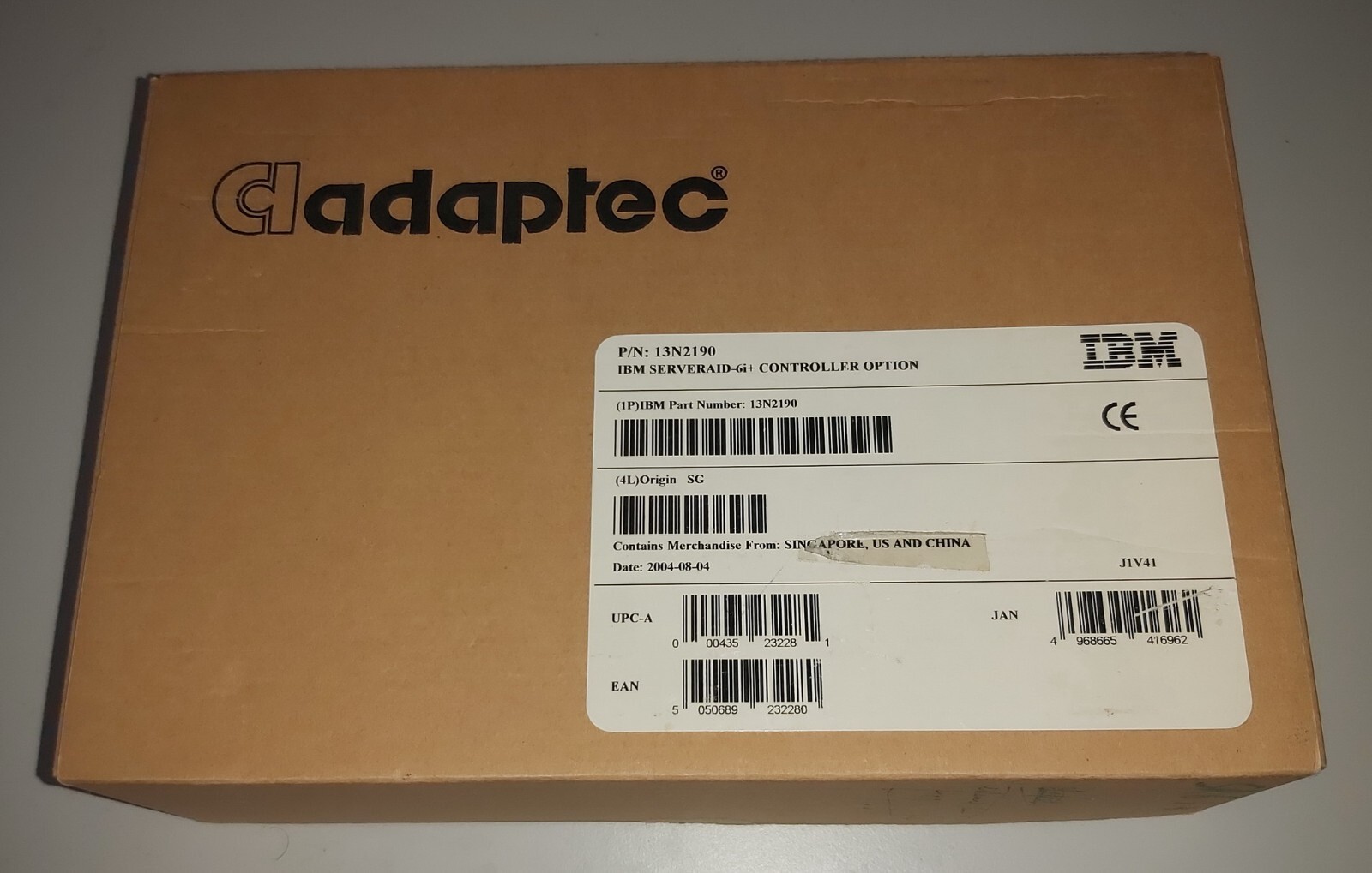 IBM 13N2190 Serveraid-6i+ Controller Option| Mint, Unused