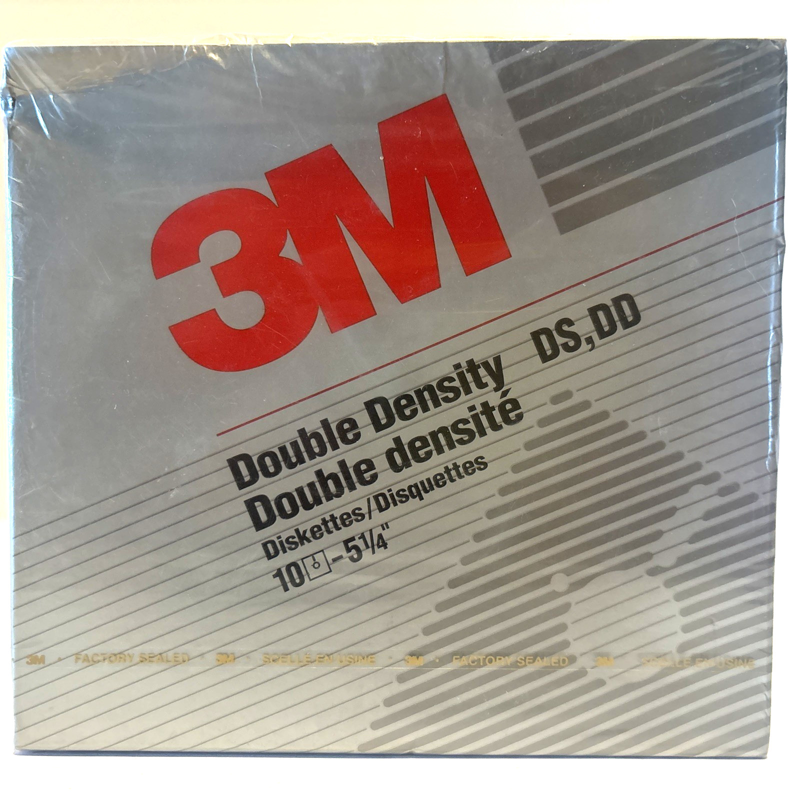 VTG Floppy Disks 3M Box of 10-5.25" Diskettes DS DD USA NEW Factory SEALED