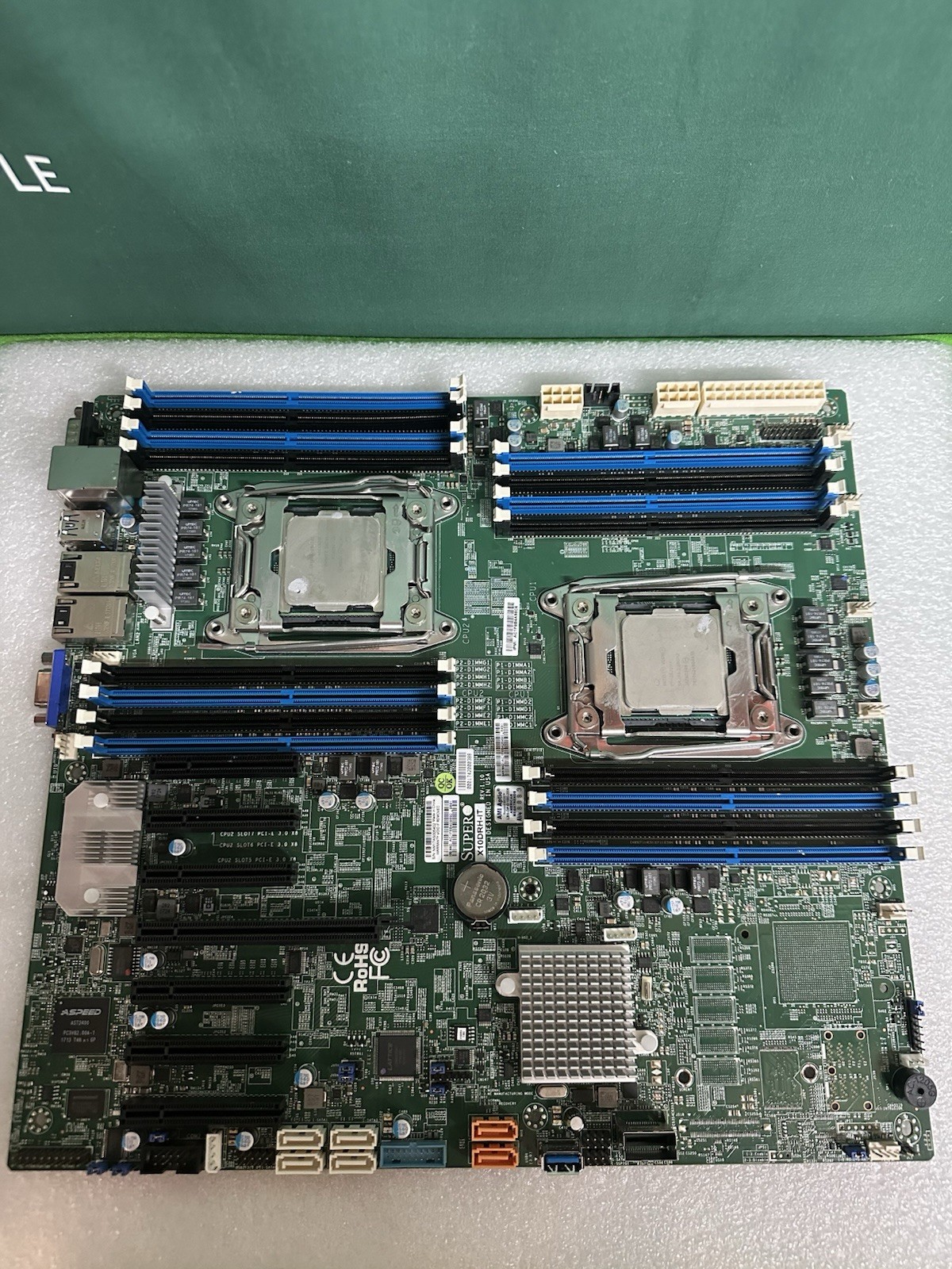 Supermicro X10DRH-iT Motherboard + 2x Intel Xeon E5-2620 v4 2.10GHz CPU Combo