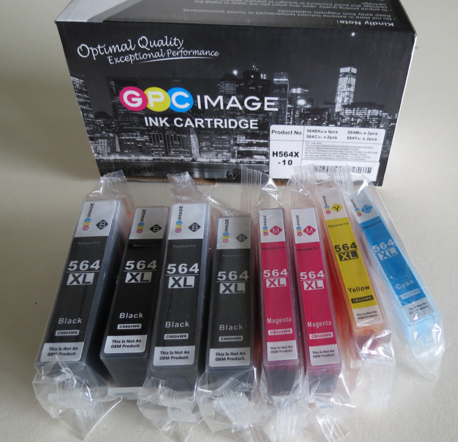 564 XL PRINTER INK CARTRIDGES GPC IMAGE Black Magenta Yellow Cyan