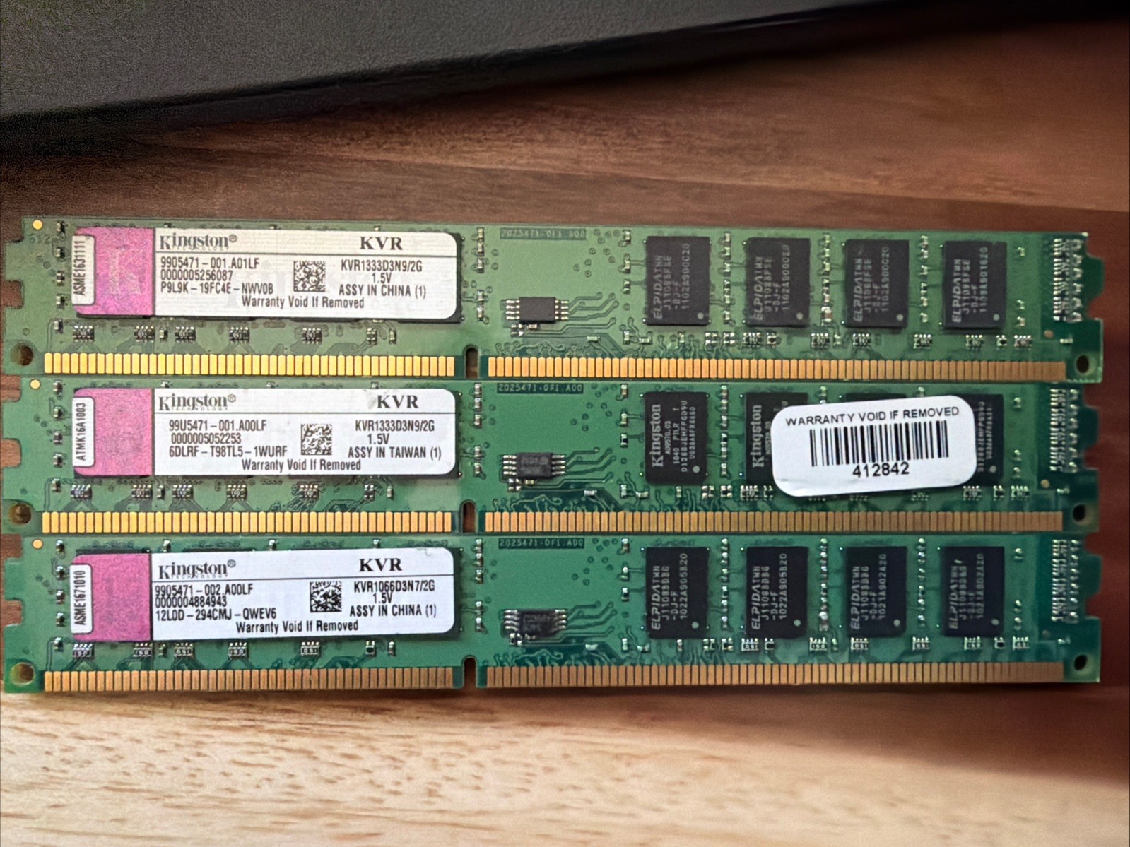  2gb Low Profile DDR3 6GB ( 3 X 2gb ) Kingston