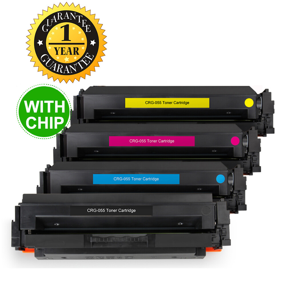 With Chip 4PK CRG-055 Toner For Canon imageCLASS MF741Cdw MF743Cdw 745Cdw 746Cdw