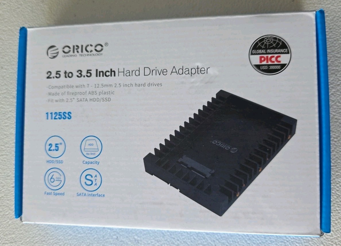 ORICO 1125SS 2.5" SSD HDD to 3.5" SATA Drive Bay Adapter Converter Caddy