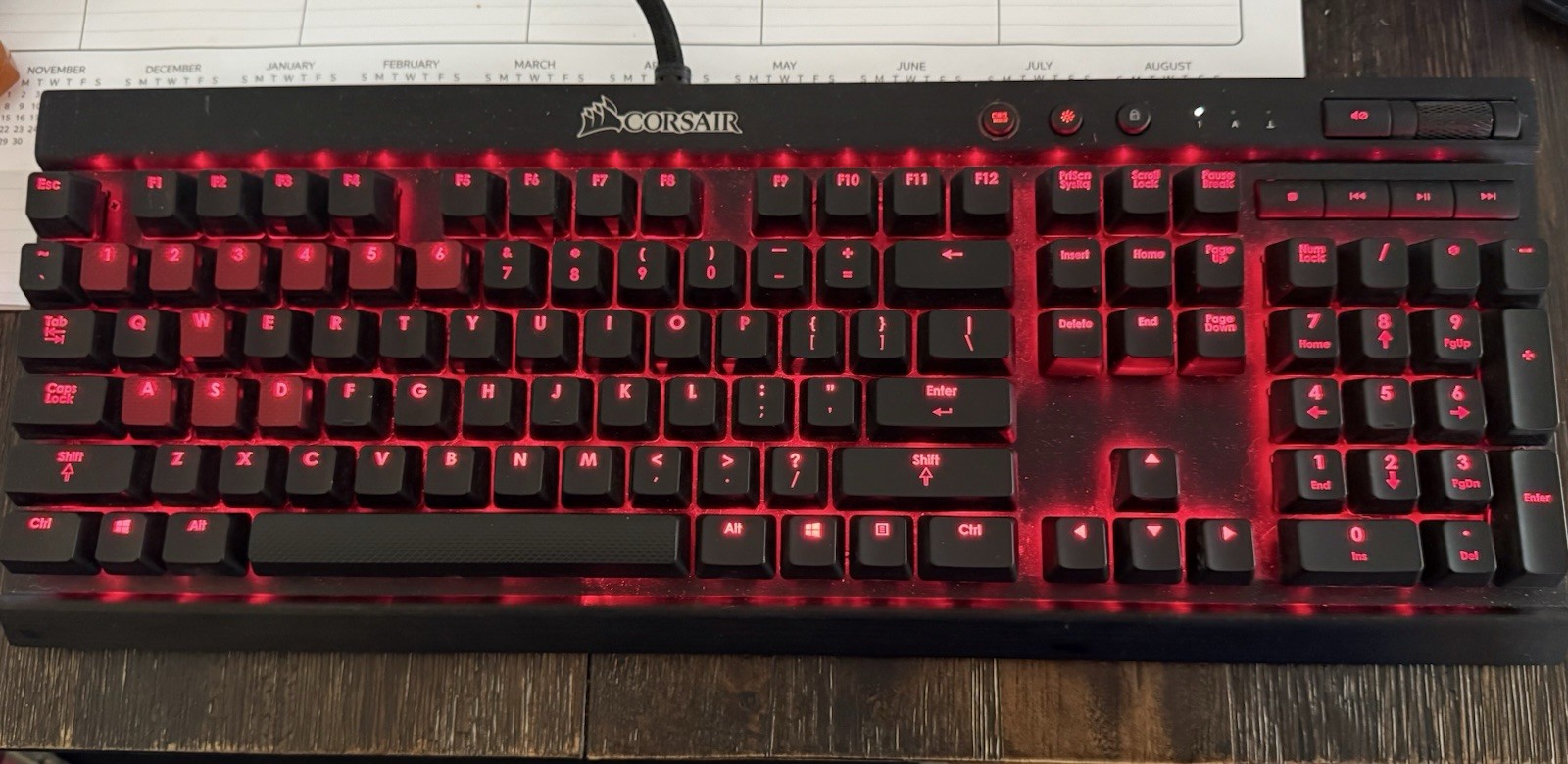 Corsair Vengeance K70 Mechanical Gaming Keyboard Cherry MX Red Backlit USB